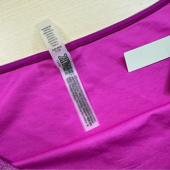 Victorias Secret PINK Swim Cover Up Mini Skirt Womens Large Magenta Shimmer - Picture 9 of 10